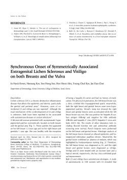 Synchronous Onset of Symmetrically Associated Extragenital Lichen