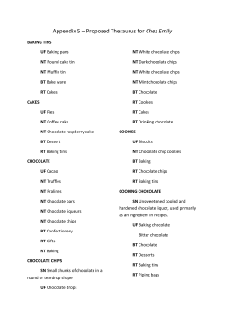 Appendix 5 &ndash; Proposed Thesaurus for Chez Emily
