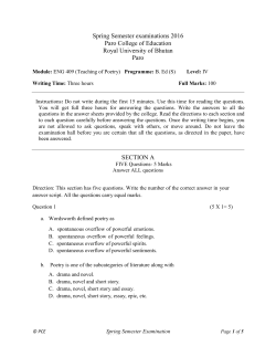 ENG 409 - Paro College of Education