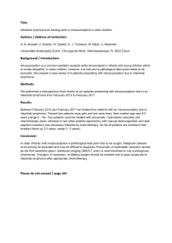 Title: Authors / Address of institution: Background / Introduction