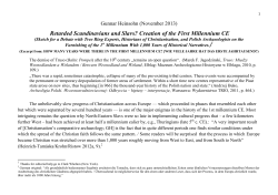 Retarded Scandinavians and Slavs? Creation of the First Millennium