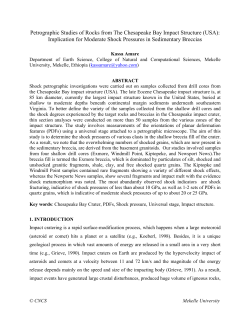 Petrographic Studies of Rocks from The Chesapeake Bay Impact