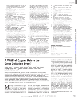 A Whiff of Oxygen Before the Great Oxidation Event?