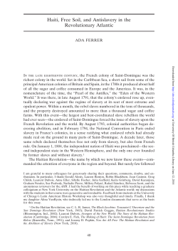 Haiti, Free Soil, and Antislavery in the Revolutionary