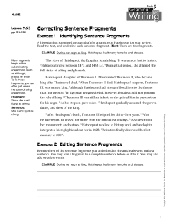 Correcting Sentence Fragments