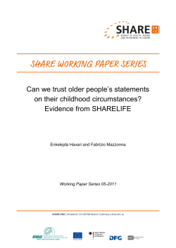 Can we trust older people`s statements on their childhood