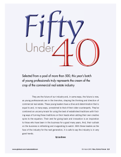 Real Estate Forum`s Fifty Under Forty