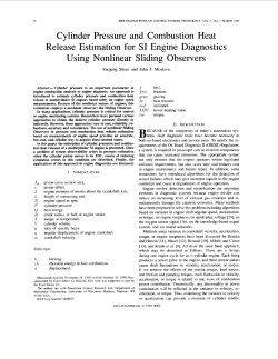 Cylinder pressure and combustion heat release estimation for SI