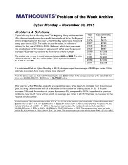 Problem of the Week Archive