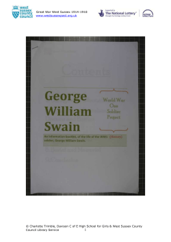 George William Swain - West Sussex County Council