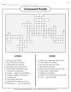 Crossword Puzzle - Super Teacher Worksheets