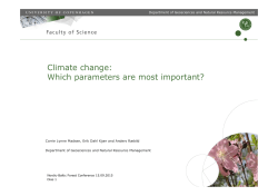 Climate change: Which parameters are most important?