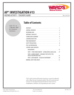 ap&reg; investigation #13