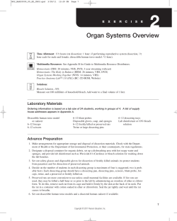 2 Organ Systems Overview