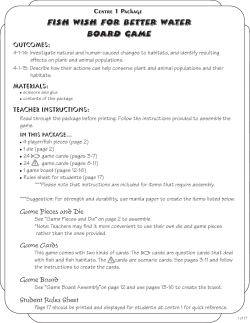 Fish Wish for better Water Board Game