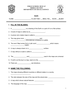 Class V-Social-Maps- worksheet