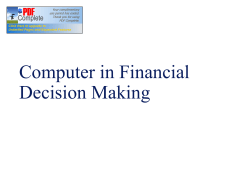Computer in Financial Decision Making