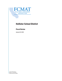 Hollister ESD Final Report 1-20-10