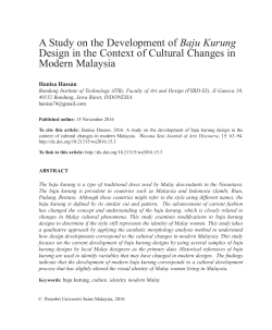 A Study on the Development of Baju Kurung Design