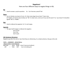 Negations! Here are four different ways to negate