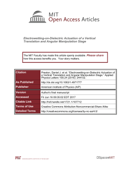 Electrowetting-on-Dielectric Actuation of a Vertical Translation and