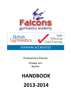 HANDBOOK 2013-2014 - Falcons Gymnastics