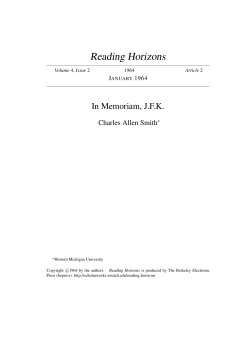 In Memoriam, JFK - Western Michigan University