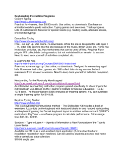 Keyboarding Instruction Programs