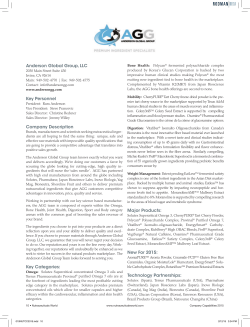 Anderson Global Group, LLC Key Personnel Company Description