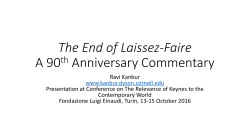 The End of Laissez-Faire