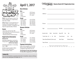 April 1, 2017 - Clark Sports Center