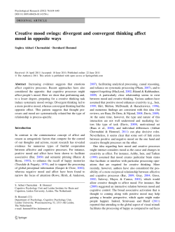 Creative mood swings: divergent and convergent thinking affect