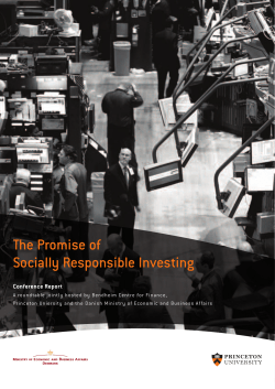 The Promise of Socially Responsible Investing