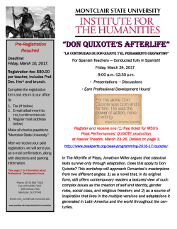 Don quixote`s afterlife - Montclair State University