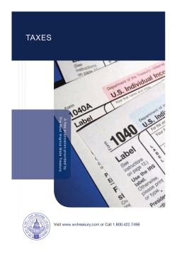 taxes - WVTreasury