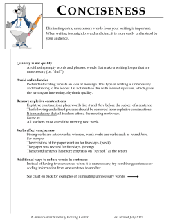 conciseness - Immaculata University