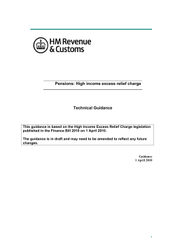 Pensions: High income excess relief charge