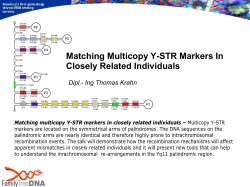Matching Multicopy Y-STR Markers In Closely - DNA