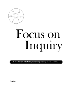Focus on Inquiry - UBC Blogs - University of British Columbia