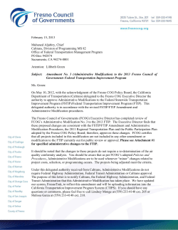 Amendment No. 3-Administrative - Fresno Council of Governments