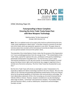 ICRAC Working Paper #1. Futureproofing Is Never Complete
