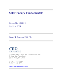 Solar Energy Fundamentals