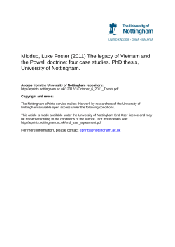 Middup, Luke Foster (2011) The legacy of Vietnam and the Powell