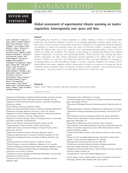 Global assessment of experimental climate warming on tundra