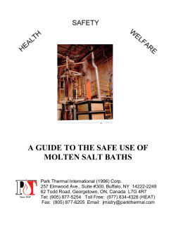 a guide to the safe use of molten salt baths