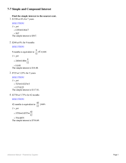 7-7 Simple and Compound Interest