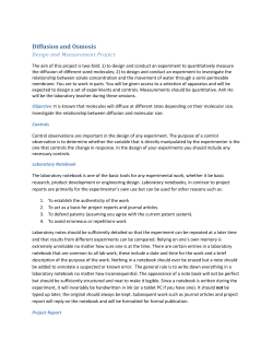Diffusion and Osmosis