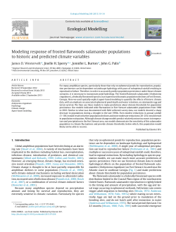 Modeling response of frosted flatwoods salamander