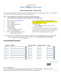 Express Registration: Step-by-Step