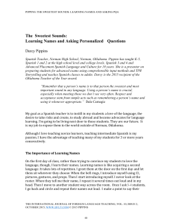 The Sweetest Sounds: Learning Names and Asking